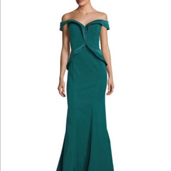 Rene Ruiz Embellish Off-the-Shoulder Evening Gown - Picture 2 of 4